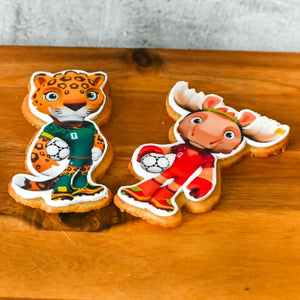 Football Mascot Biscuits (minimum 5 per order)
