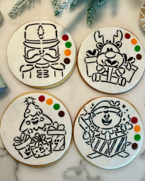 Christmas Painting Biscuit - Pack of Four