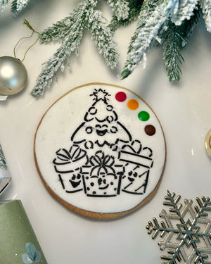 Christmas Painting Biscuit - Pack of Four