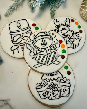 Christmas Painting Biscuit - Pack of Four