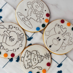 Christmas Painting Biscuit - Pack of Four